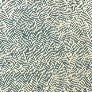 Sound Waves Teal Blue Abstract Fabric